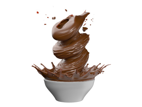 Chocolate Splash v30 3D Модель
