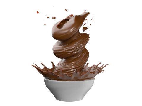 チョコレート スプラッシュ v30 3Dモデル
