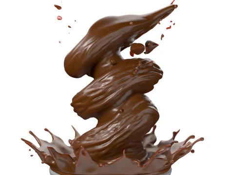 チョコレート スプラッシュ v30 3Dモデル