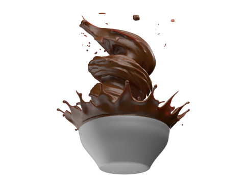 Chocolate Splash v30 3D Модель