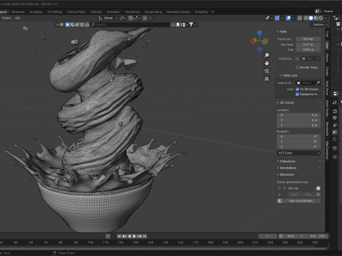 Chocolate Splash v30 3D Модель