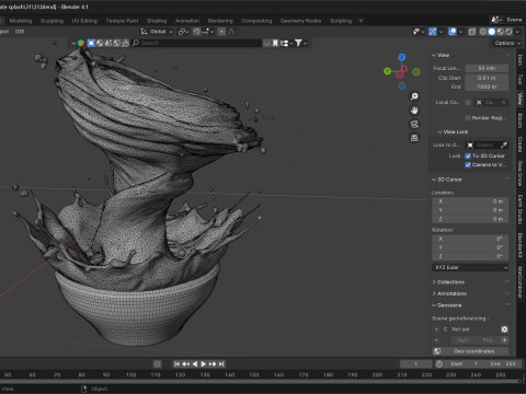 Chocolate Splash v31 3D Model