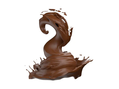 Chocolate Splash v32 3D Model