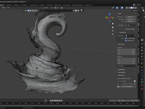 Chocolate Splash v32 3D 模型