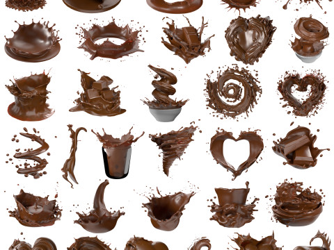 Chooclate Splash Collection 3D Модель