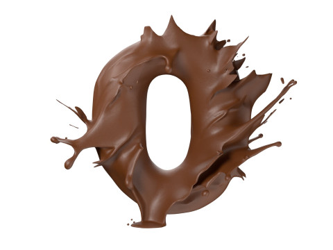Chocolate splash 0 to 9 callection Modelo 3D
