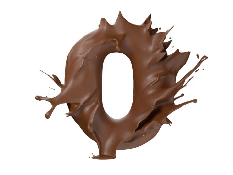 Chocolate splash 0 to 9 callection 3D Model