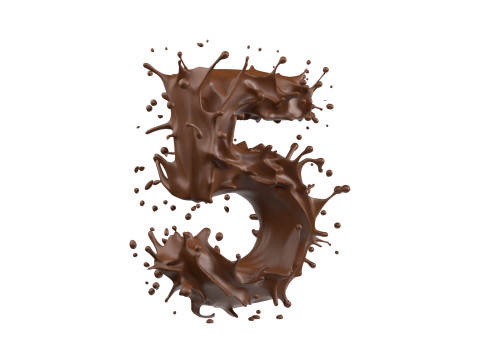 Chocolate splash 0 to 9 callection Modelo 3D