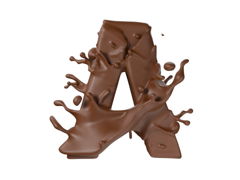 Chocolate splash A to Z callection 3D Model