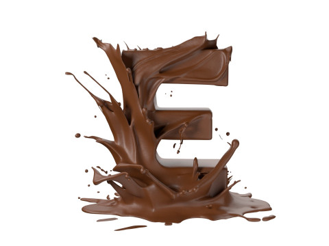 Chocolate splash A to Z callection 3D Model
