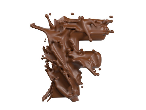 Chocolate splash A to Z callection 3D Model