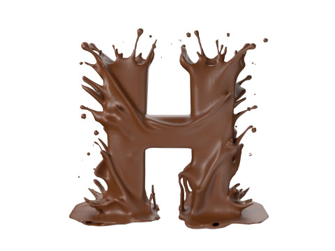 Chocolate splash A to Z callection 3D Model