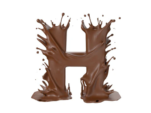 Chocolate splash A to Z callection 3D Model