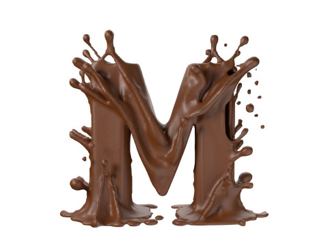Chocolate splash A to Z callection 3D Model