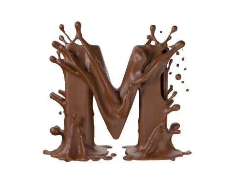 Chocolate splash A to Z callection 3D Model