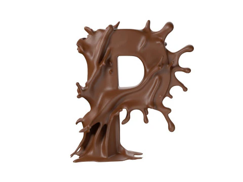 Chocolate splash A to Z callection 3D Model