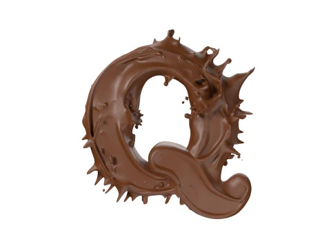 Chocolate splash A to Z callection 3D Model