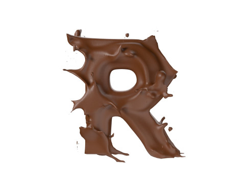 Chocolate splash A to Z callection 3D Model