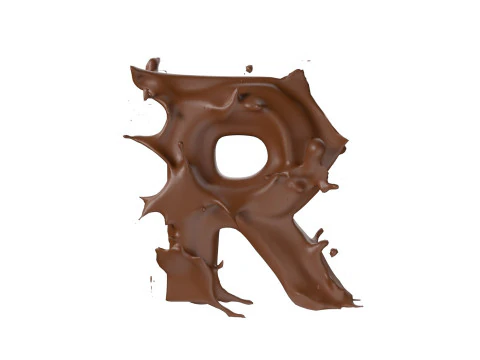 Chocolate splash A to Z callection 3D Model