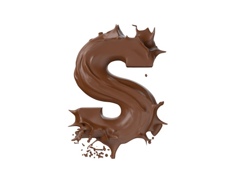 Chocolate splash A to Z callection 3D Model