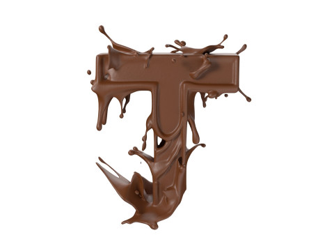 Chocolate splash A to Z callection 3D Model