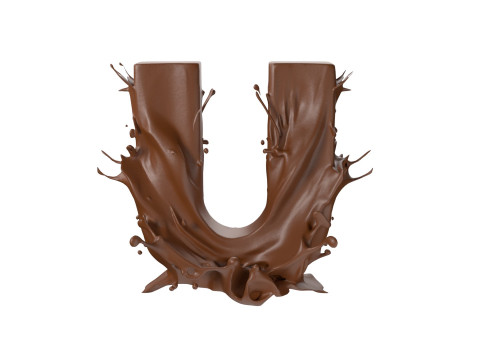 Chocolate splash A to Z callection 3D Model