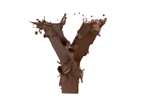 Chocolate splash A to Z callection 3D Model