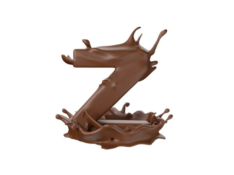 Chocolate splash A to Z callection 3D Model