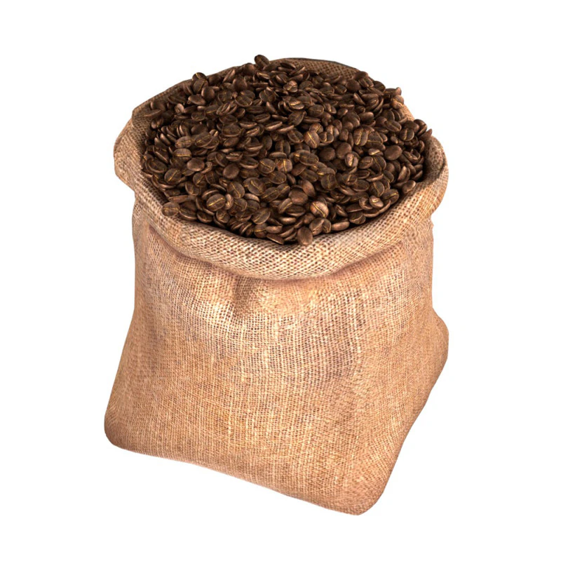 Coffee sack 3D Model .c4d .max .obj .3ds .fbx .stl .blend 