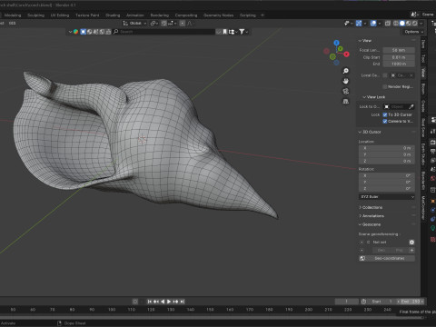 Conch shell v1 3D Model