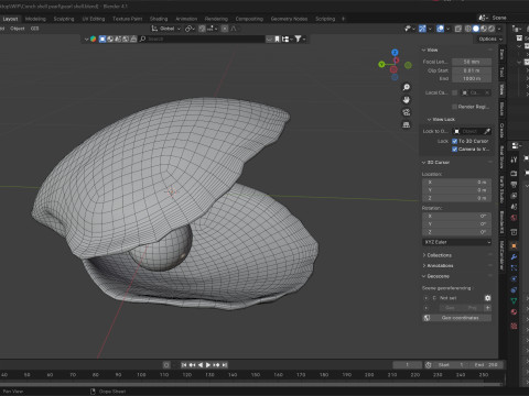 Conch shell pearl Modèle 3D
