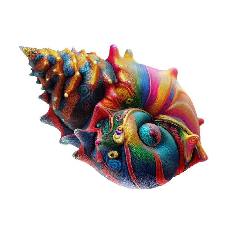 Conch shell v9 3D Model .c4d .max .obj .3ds .fbx .stl .blend