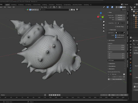 法螺貝 v10 3Dモデル