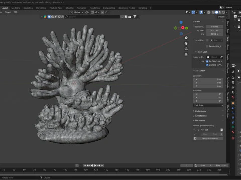 Coral reef v4 3D Model