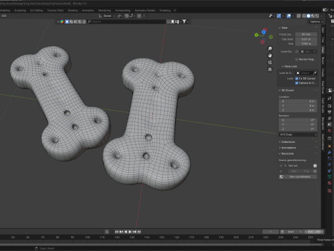 Dog food bone Modelo 3D