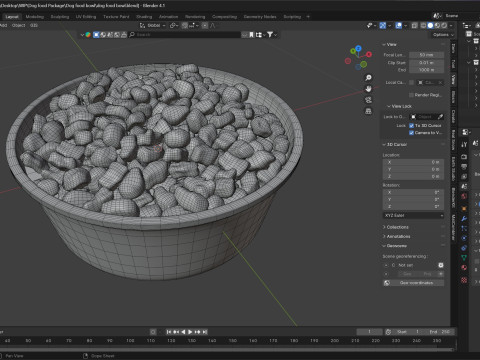 Dog food bowl 3D मॉडल