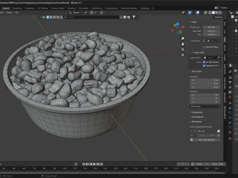 Dog food bowl 3D Model