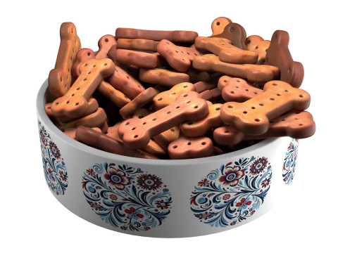 Dog food bowl 2 Modello 3D