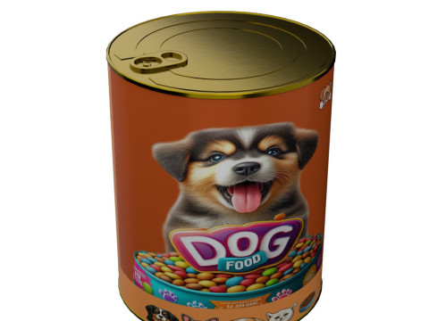Dog food can 3D Модель