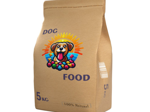 Dog food package 2 Modello 3D