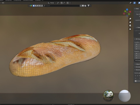 Bread 3 Model 3D