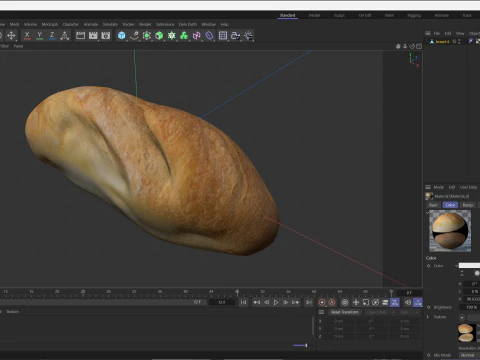 Bread 4 3D Model