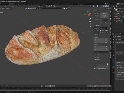 Bread 8 3D Model