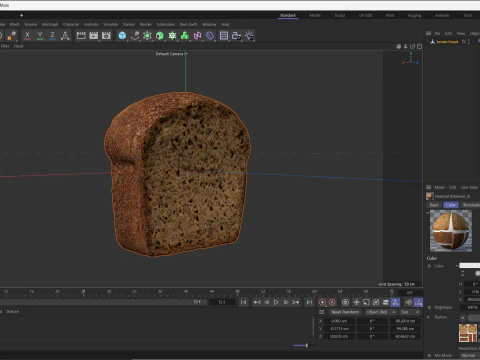 Bruin brood 3D Model