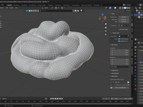 Cardamom Buns 3D Model