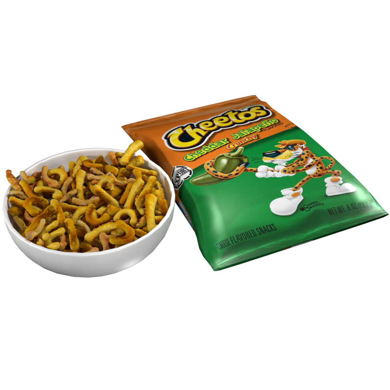 Cheetos snacks 3D Model .c4d .max .obj .3ds .fbx .stl .blend 
