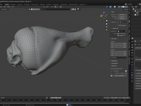 Chicken drumstick raw v2 3D Модель