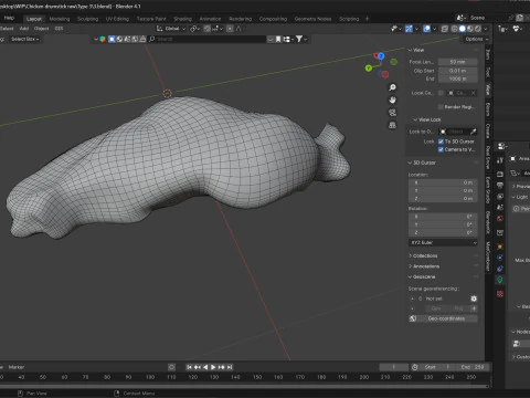 Chicken drumstick raw v3 3D Model