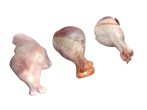 Chicken drumstick raw type 3 3D Model