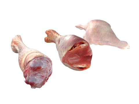 Chicken drumstick raw type 3 3D Model